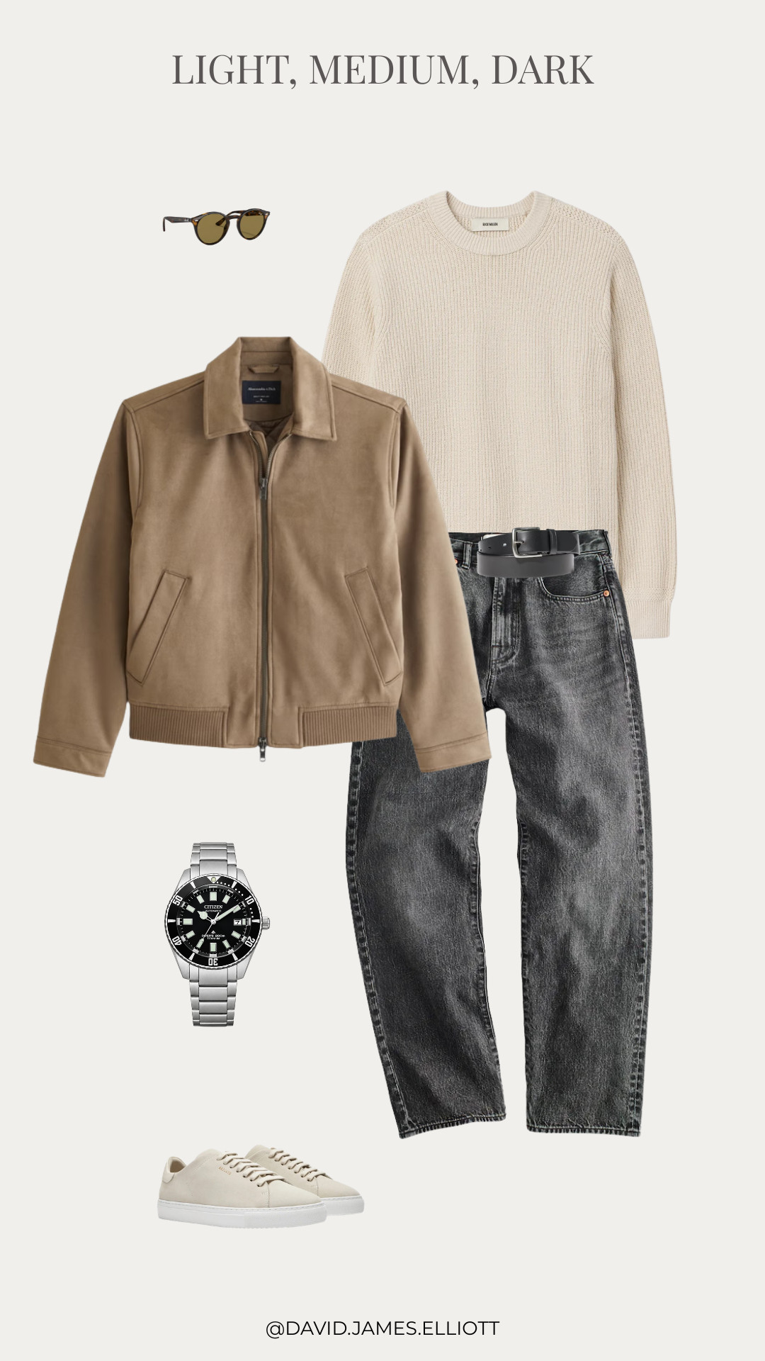 Suede jacket and black jeans light medium dark outfit for fall.  

 #LTKMens