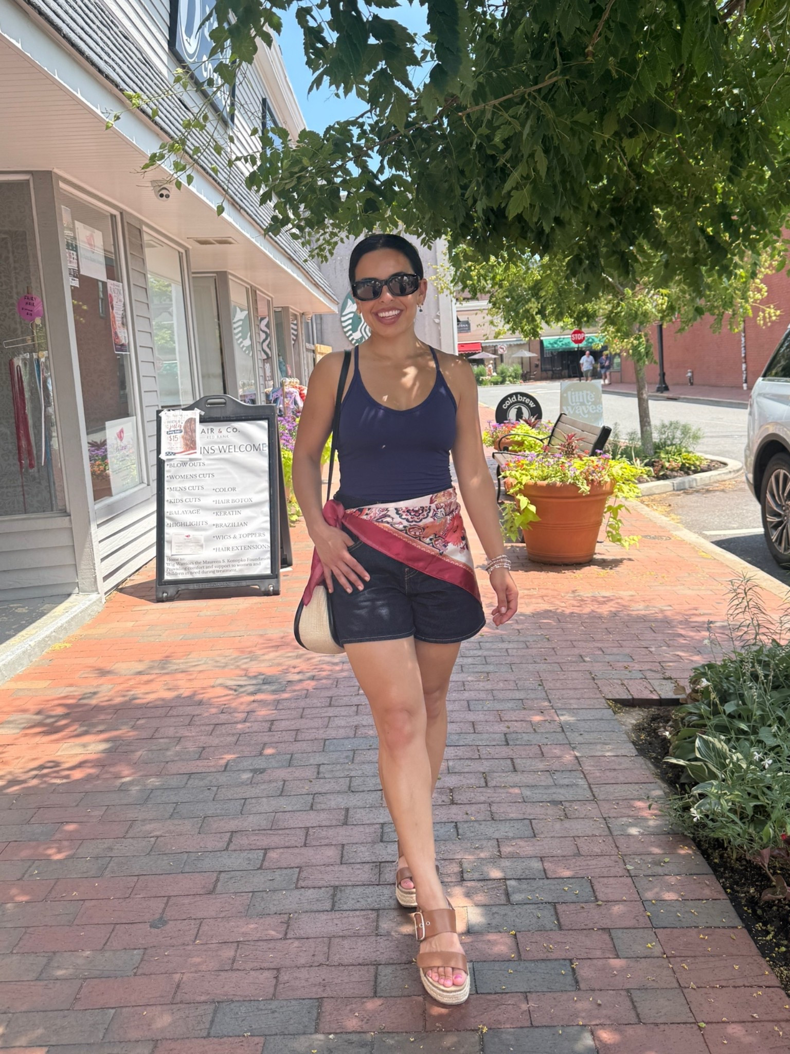 Petite friendly summer outfit. Levi’s cinch waist shorts in size 25. True to size. Easy 4th of July outfit idea! Levi’s on sale at Macys!

Bra top size small from Amazon!

#LTKootd #LTKPetite #LTKSaleAlert