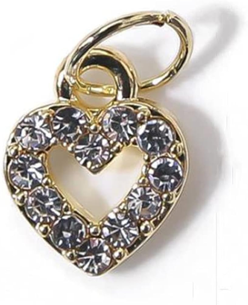 10pcs Nail Charms Gold Heart Dangle Alloy Glitter Nail Rhinestone Nail Jewelry Pendants Diamond N... | Amazon (US)