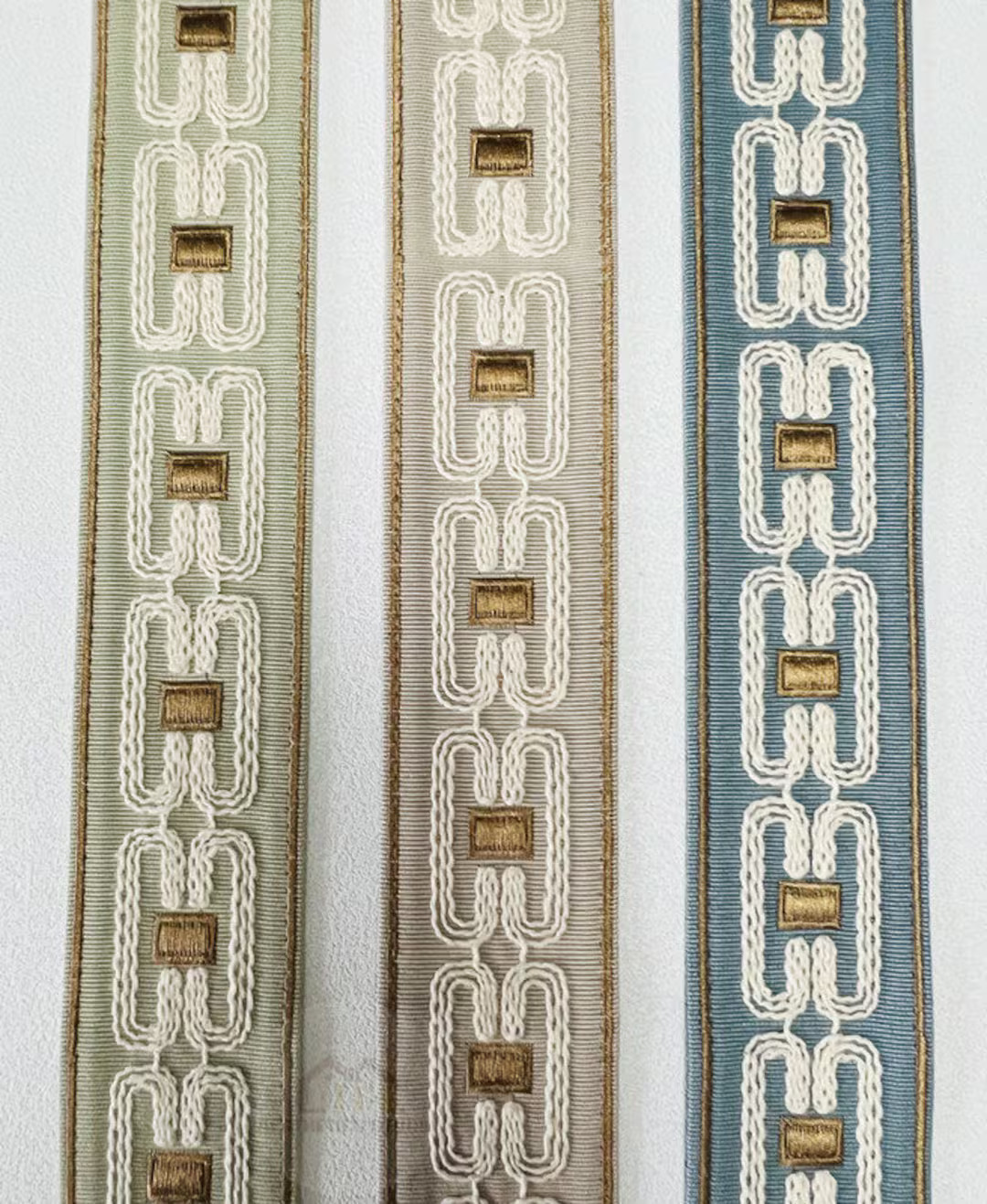 2.3"6cm Boho Trim Tape,beige Light Green Blue Neutral Trim for Curtains ,tapestry Ribbon Trim by ... | Etsy (US)