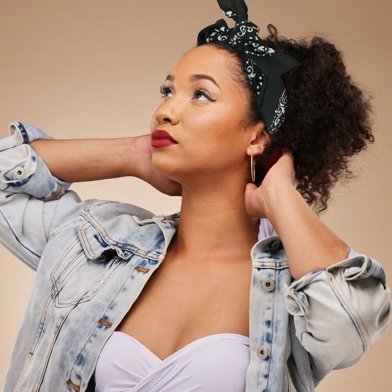 Hello Hobby Fashion Cotton Unisex Bandana, Black Paisley | Walmart (US)