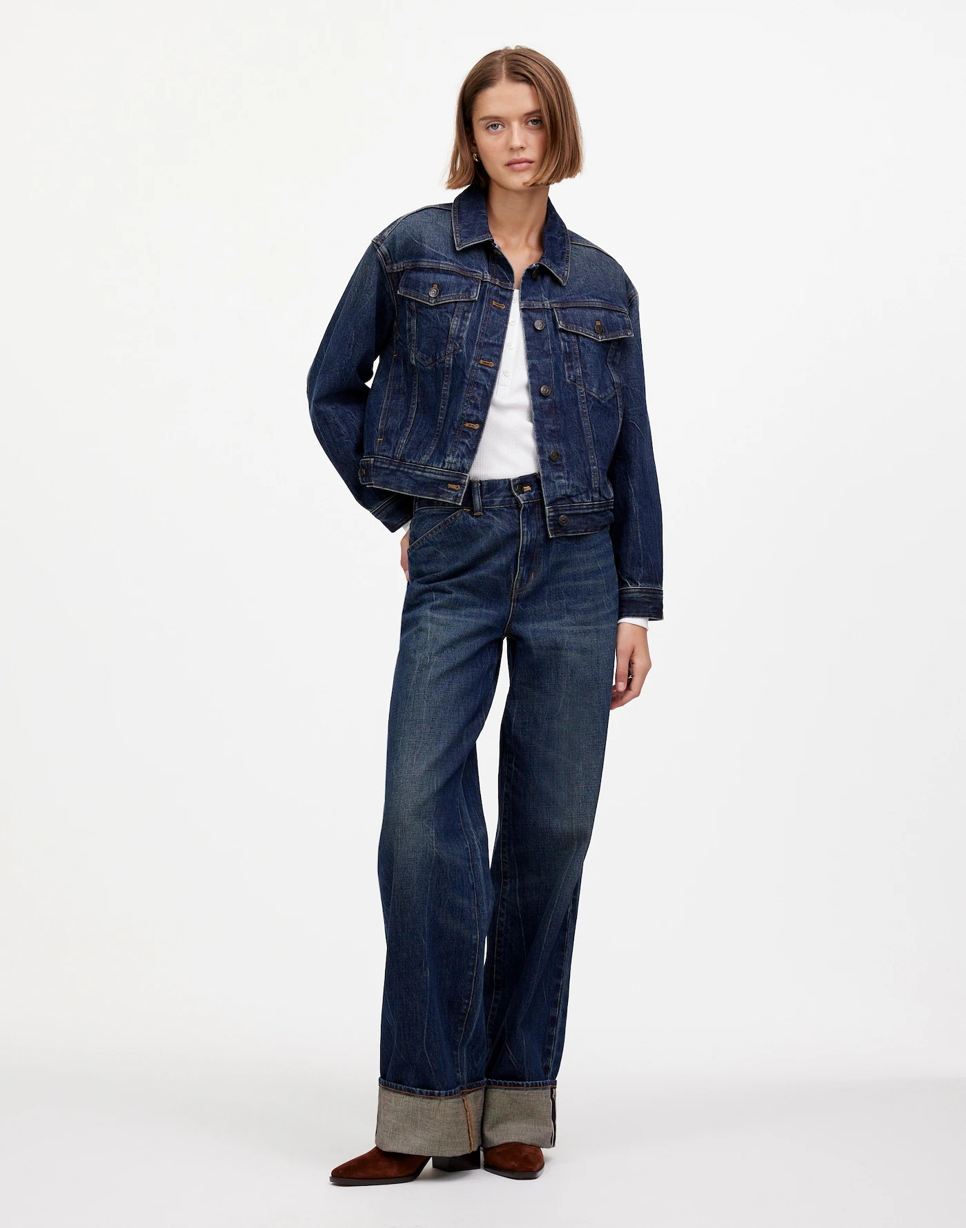 Madewell x Kaihara Denim Superwide-Leg Jeans in Karney Wash | Madewell