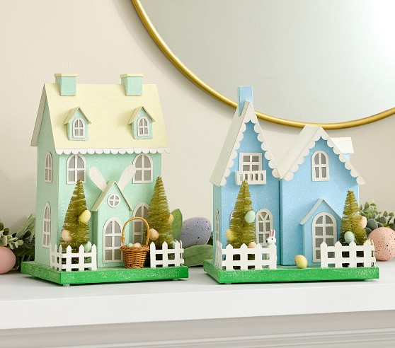 Easter Light-Up Mantel Village | Pottery Barn Kids