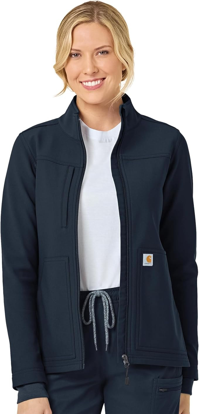 Carhartt Scrubs C81023 Women's Rugged Flex® Modern Fit Bonded Fleece Ja | Amazon (US)