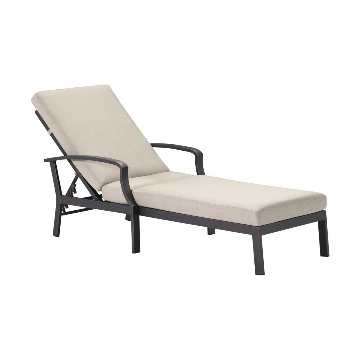 SeeHill Pool Lounge Chair, Aluminum Outdoor Chaise Lounge with Thick Cushion, Outdoor Lounger Poo... | Wayfair North America