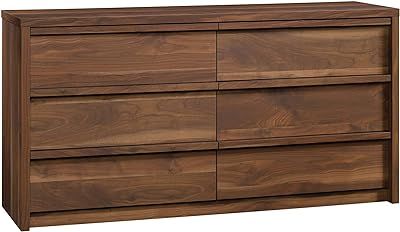 Sauder Harvey Park Dresser, L: 60.71" x W: 17.48" x H: 31.06", Grand Walnut Finish | Amazon (US)