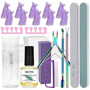 Gel Nail Polish Remover Tools Kit, 521Pcs Gel Polish Remover Kit with Nail Clips, Nail Wipes, 100... | Amazon (US)