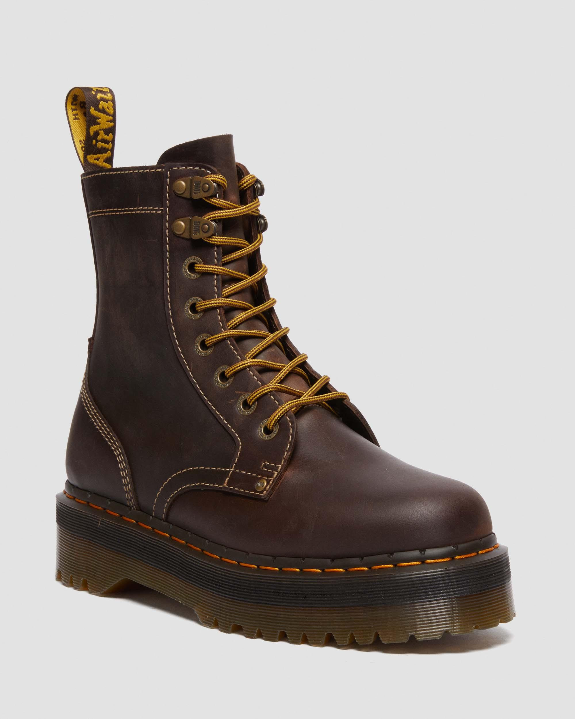 Jadon Boot Arc Crazy Horse Platforms in Brown | Dr. Martens | Dr. Martens