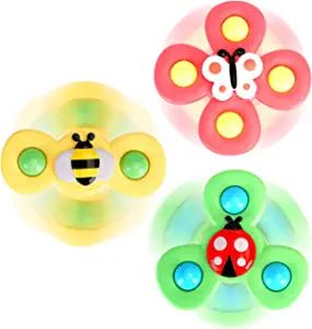 Amazon.com: 3PCS Suction cup spinner toys for 1 2 Year old boys|Spinning top baby toys 12-18 mont... | Amazon (US)