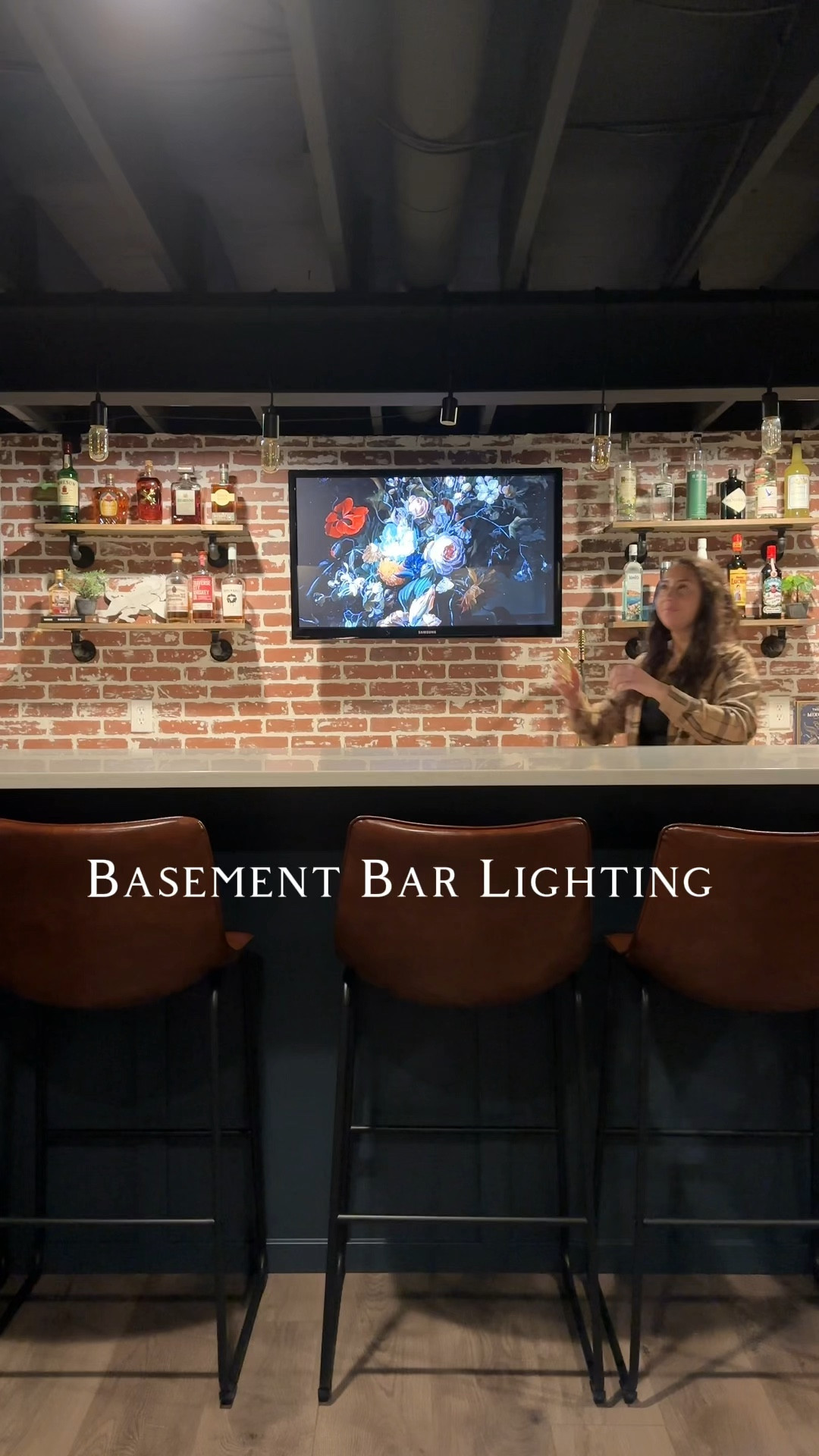 Speakeasy basement bar lighting 

#LTKfindsunder100 #LTKhome #LTKVideo
