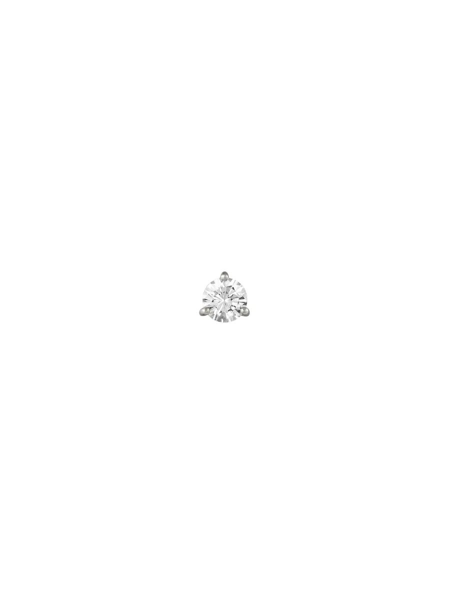 PARADIS SOLITAIRE ROUND CUT, LAB-GROWN WHITE SAPPHIRE STUD, SILVER | Dorsey