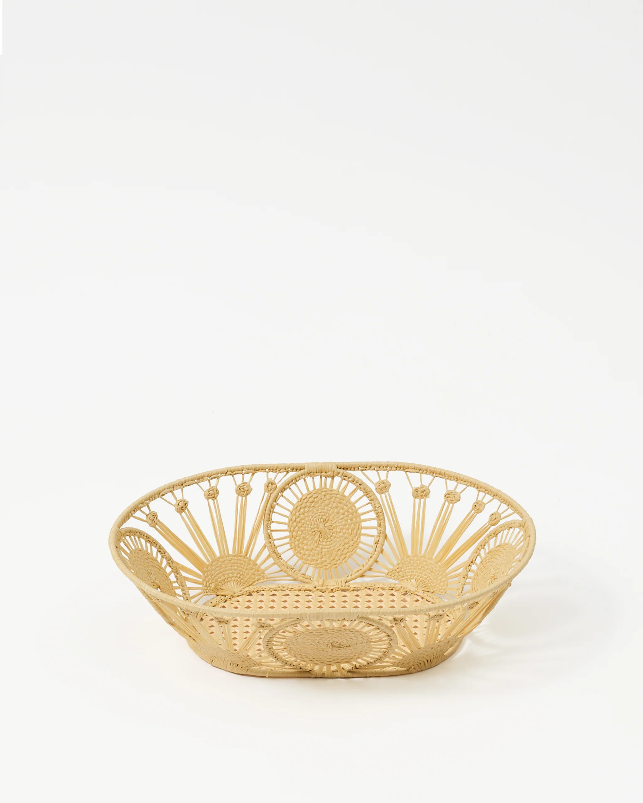 Raffia Bread Basket, Oval | Cabana Magazine
