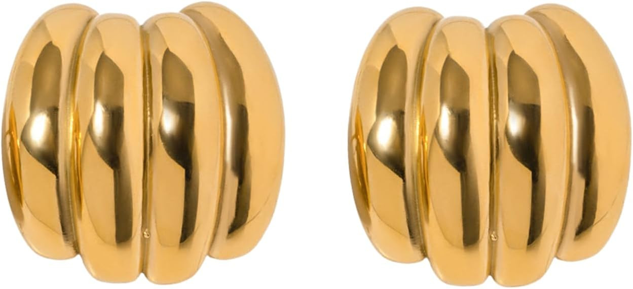 House Of Hunter Ridged Dome Statement Earrings | Amazon (US)