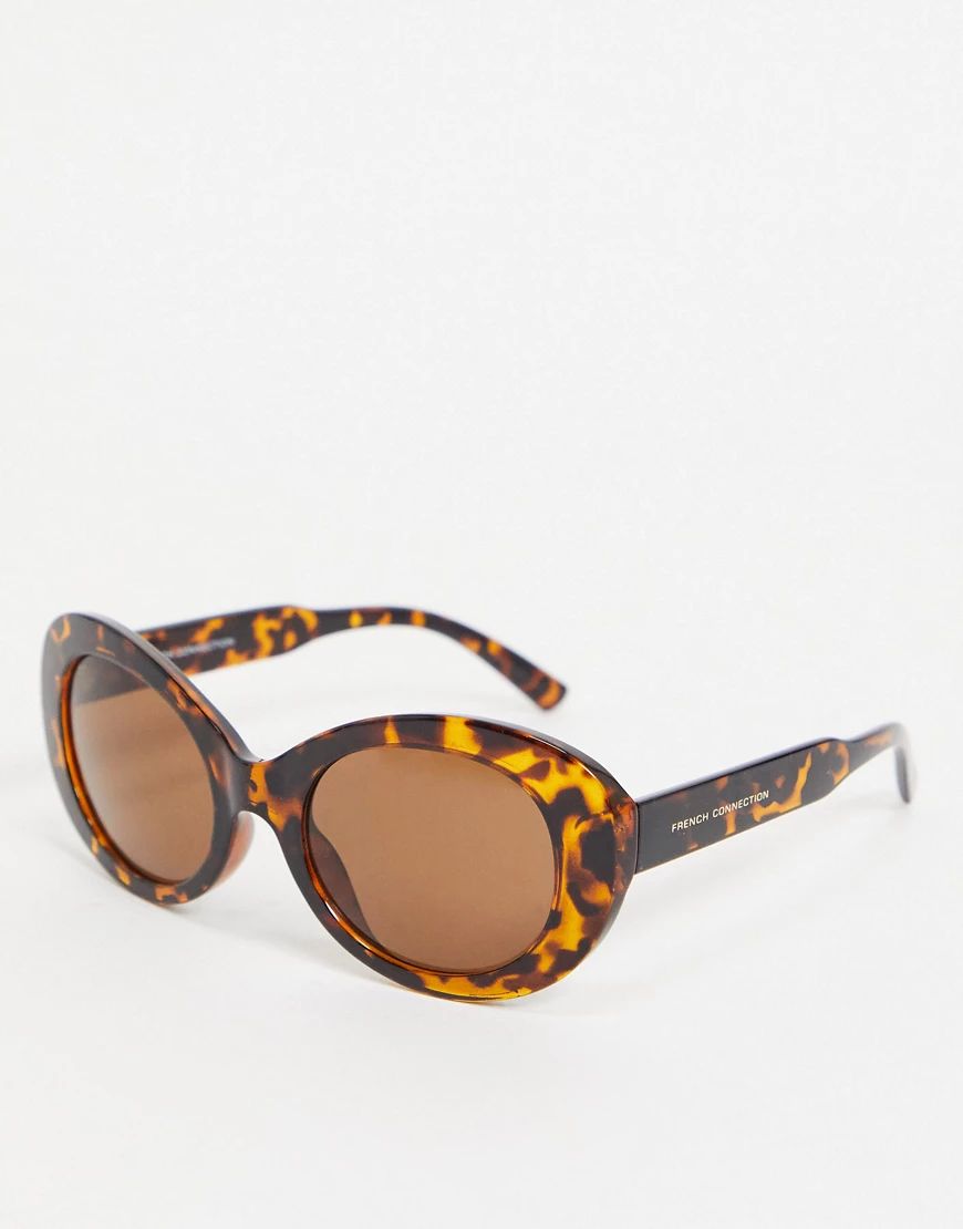 French Connection tortoise shell sunglasses-Brown | ASOS (Global)