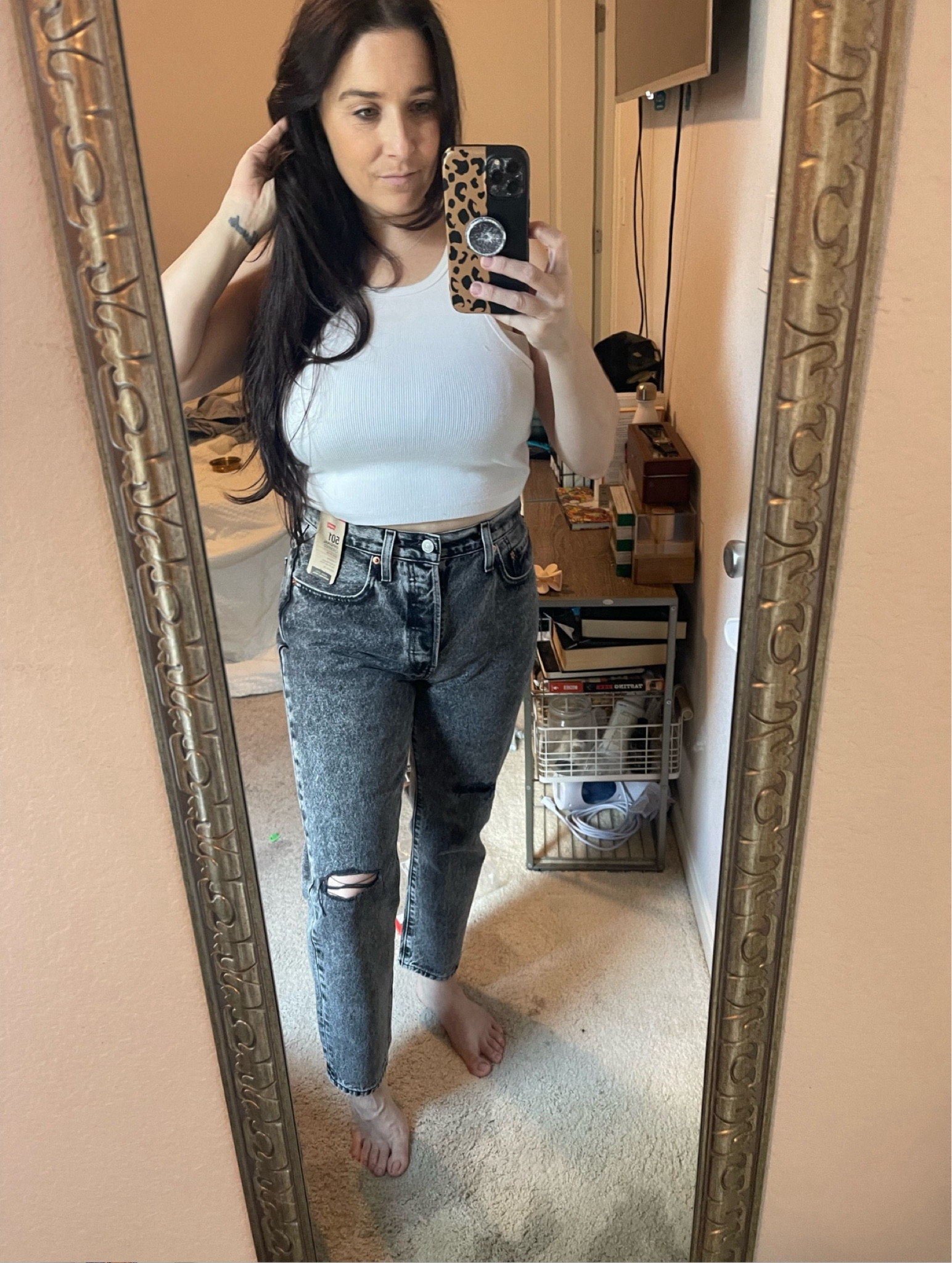 Loving these new jeans! Classic Levi’s 501 cropped. I’m 5’2” and they fit perfectly! 

#LTKFindsUnder100 #LTKSaleAlert #LTKStyleTip