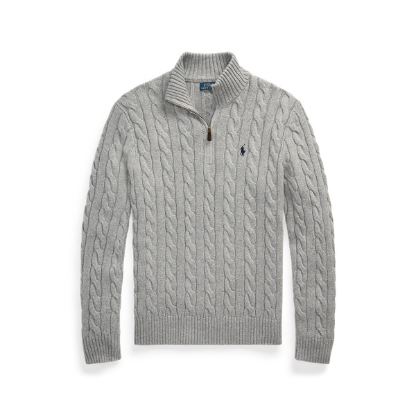 Cable-Knit Cotton Quarter-Zip Jumper | Ralph Lauren (UK)
