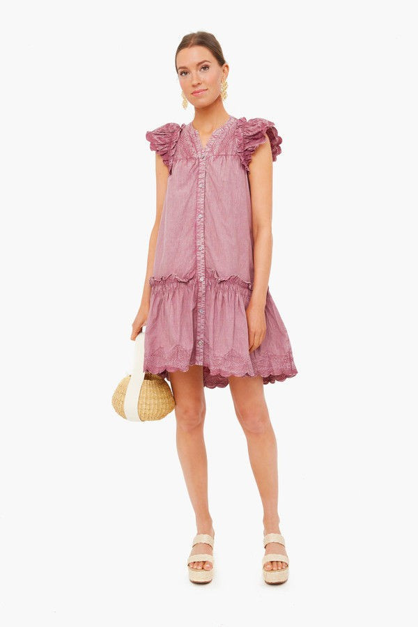 Rose Heidi Heart Quilted Petal Sleeve Tiered Tunic | Sea New York | Tuckernuck (US)