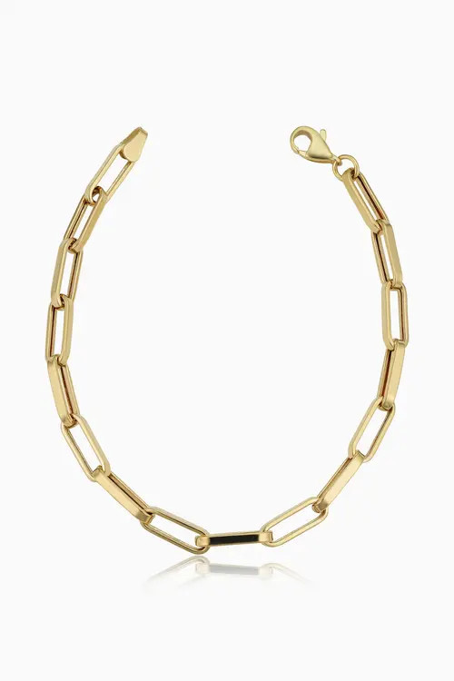 Oradina 14K Yellow Gold Venice Bold Link Bracelet at Nordstrom, Size 7.5 | Nordstrom