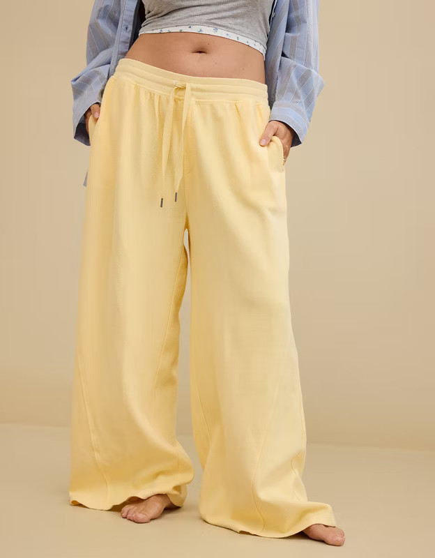 Aerie Soft Landing Ribbed Trouser | American Eagle Outfitters (US & CA)