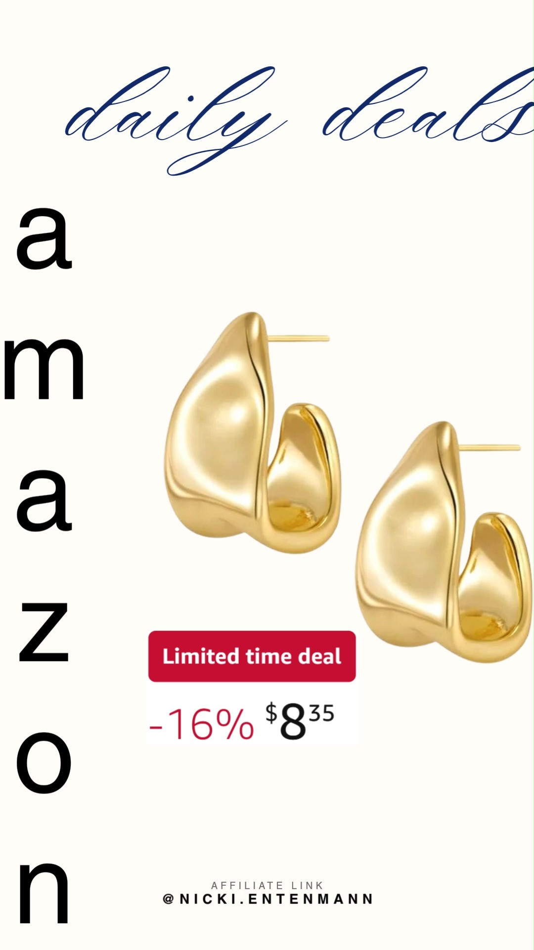 Chunky gold stud earrings plated in 14k shine with timeless charm. Hypoallergenic design keeps comfort in focus while adding a bold accent that elevates everyday looks with effortless sparkle! ✨💛🌟  

#GoldEarrings #ChunkyStuds #14kGoldPlated #HypoallergenicJewelry #AmazonFinds #JewelryStyle #FashionAccessories #Womenswear #OOTD #TimelessStyle 

 #LTKootd #LTKSaleAlert #LTKBeauty