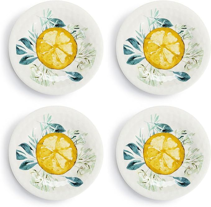 DEMDACO Lemons Whimsical Design Hosting Entertaining Multicolor 6.5 x 6.5 Melamine and Bamboo App... | Amazon (US)