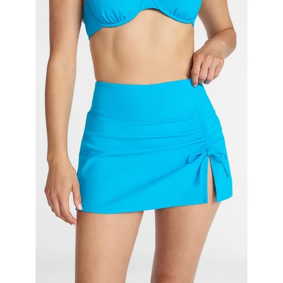 Time and Tru Women's and Women's Plus Ribbed Swim Skirt, Sizes XS-3X | Walmart (US)