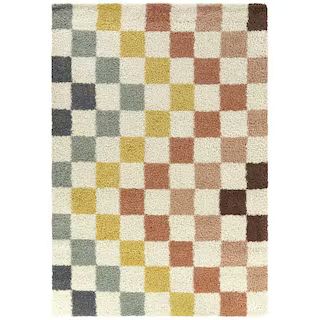 Sydney Cream 5 ft. 3 in. x 7 ft. Abstract Area Rug | The Home Depot