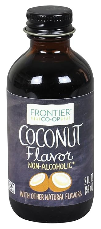 Frontier Co-op Coconut Flavor, 2 Ounce Glass Jar, Non Alcoholic, Add Tropical Twist to Baked Trea... | Amazon (US)