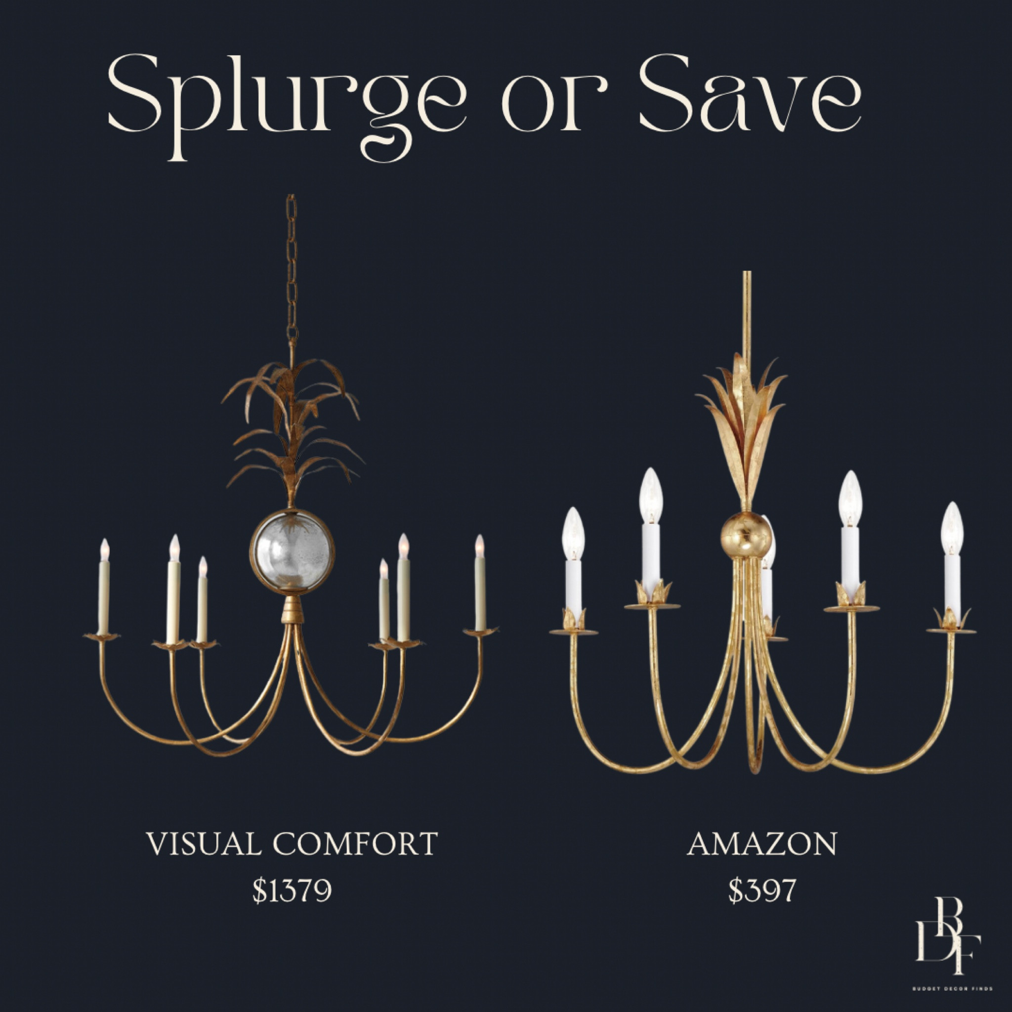 "Obsessed with these chic gold palm chandeliers! 😍💫 They add the perfect touch of glamour to any space. The best part? The Amazon version is a steal, saving you almost $1000! 🤑✨ #HomeDecor #ChandelierGoals #SaveBig" visual comfort gramercy 

#LTKsalealert #LTKhome #LTKstyletip
