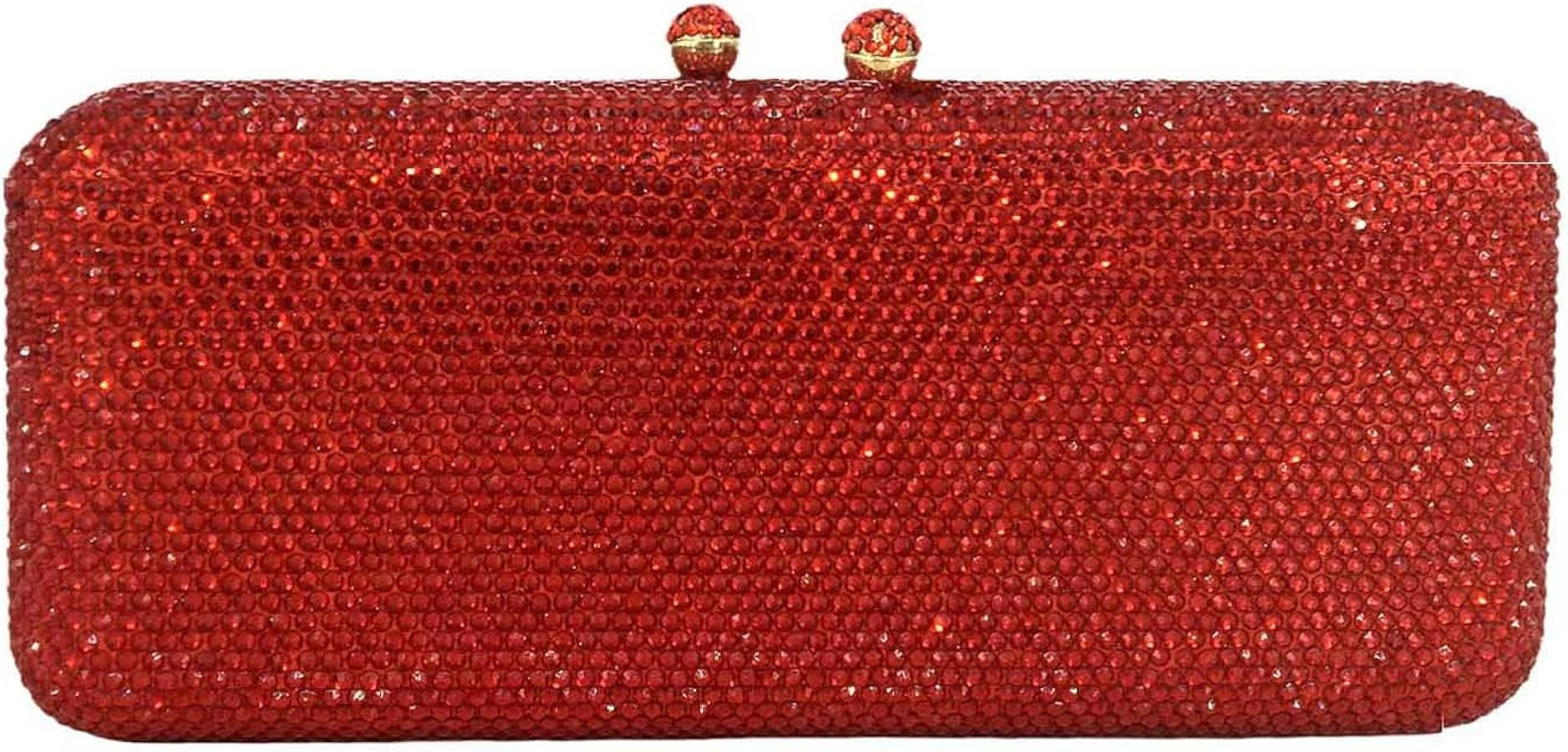 Elegant Long Crystal Box Clutch Evening Bag for Women Wedding Handbags Party Rhinestones Purse | Amazon (US)
