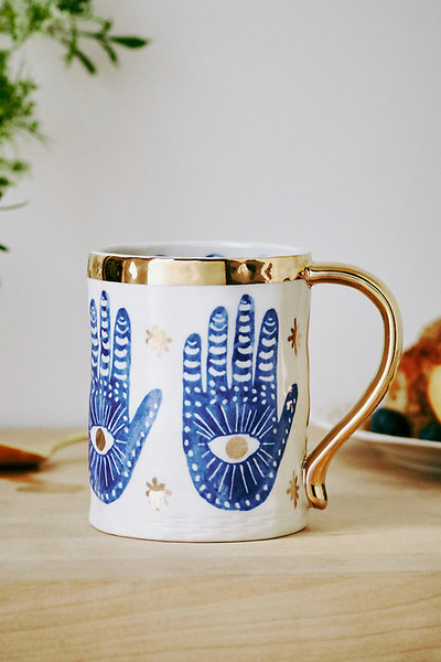 Insight Mug By Anthropologie in Blue Size MUG/CUP