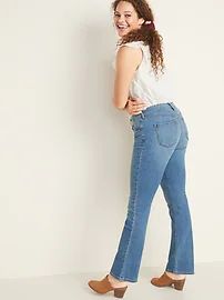 Mid-Rise Medium-Wash Kicker Boot-Cut Jeans for Women | Old Navy (CA)
