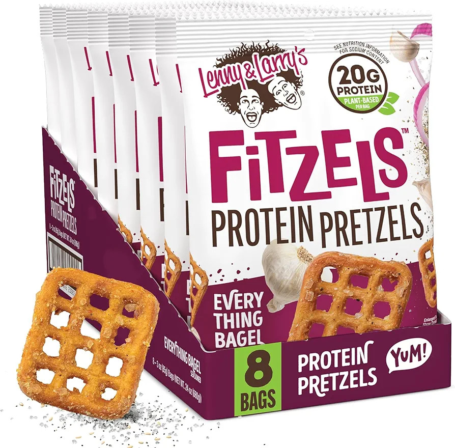 Lenny & Larry's Everything Bagel FITZELS- Savory Pretzel Snacks Incredibly Tasty, High Protein Sa... | Amazon (US)