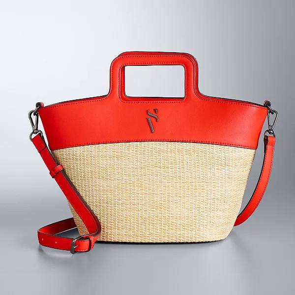 Simply Vera Vera Wang Top Handle Straw Crossbody Bag | Kohl's