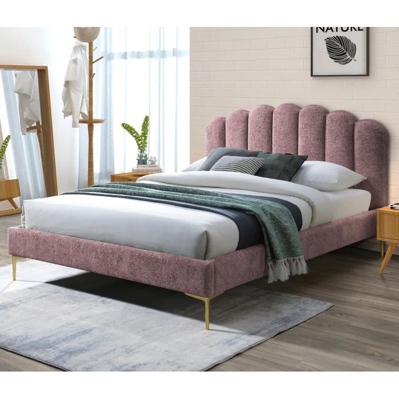 Padstow Queen Upholstered Tufted Low Profile Platform Bed | Wayfair Professional
