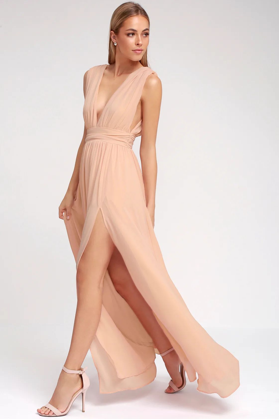 Heavenly Hues Blush Maxi Dress | Lulus