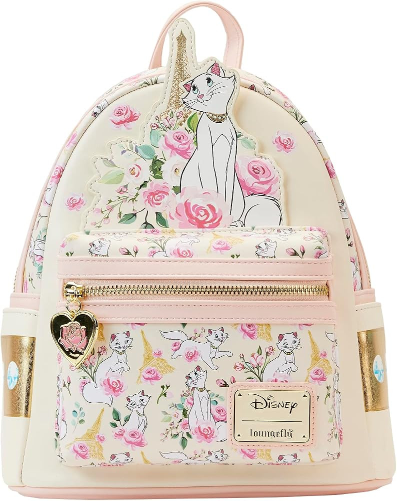 Loungefly Aristocats Duchess in Paris Floral AOP Double Strap Shoulder Bag | Amazon (US)