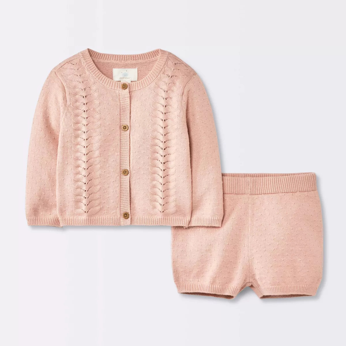 Baby Girls' 2pc Pointelle Sweater Set - Cloud Island™ Pink | Target