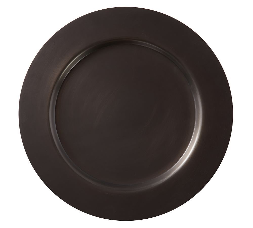 Bleecker Metal Charger Plate - Bronze | Pottery Barn (US)