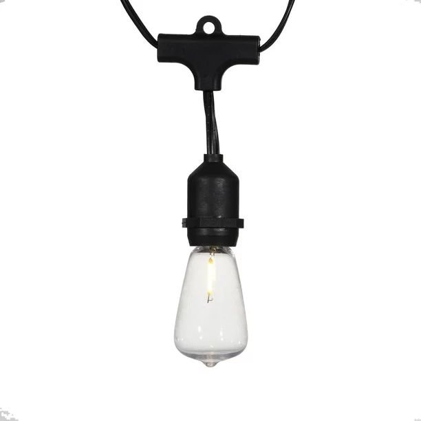 Better Homes & Gardens 15-Count Shatterproof Edison Bulb Outdoor String Lights, with Black Wire | Walmart (US)