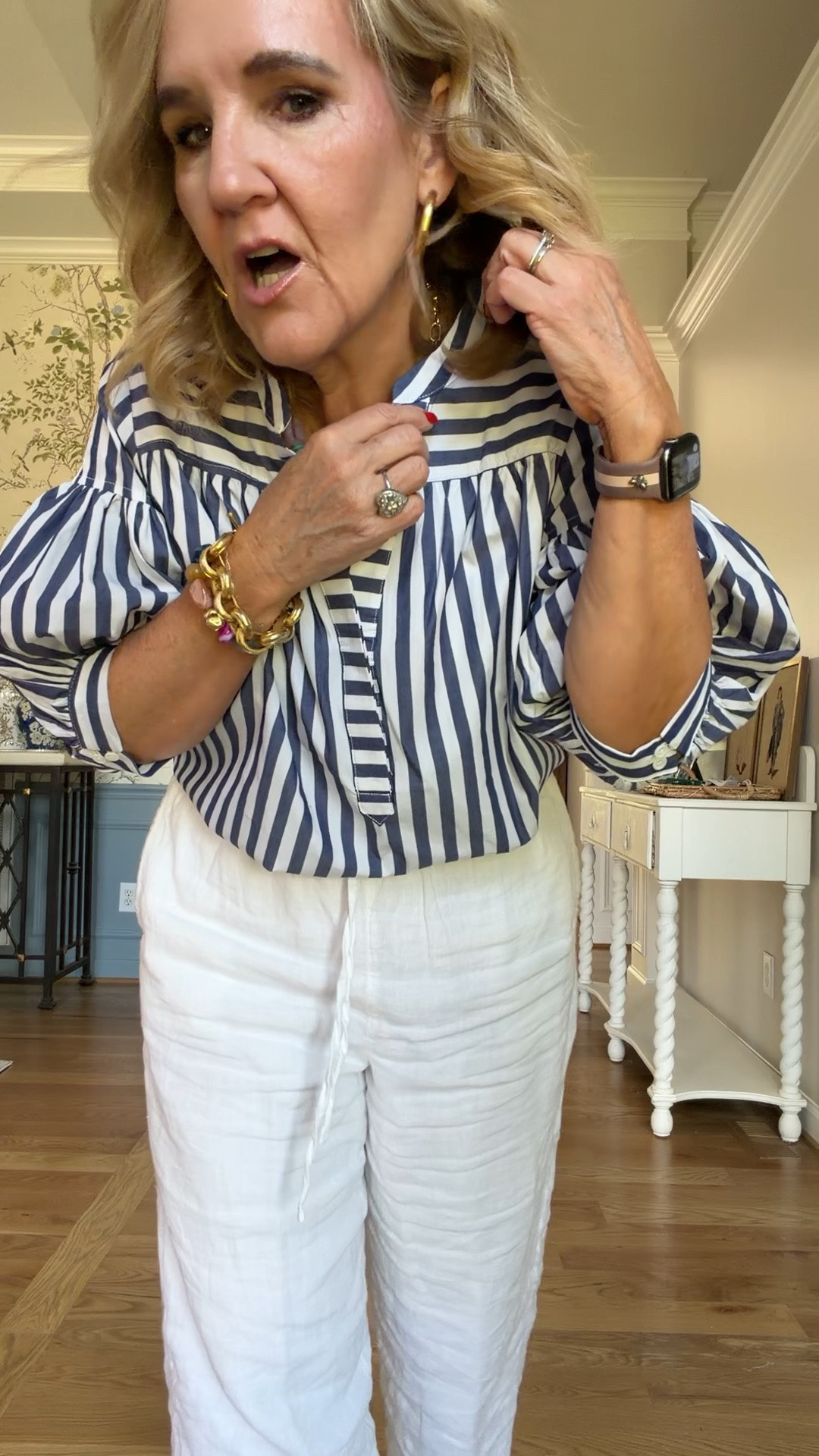 Couple Avara tops that I’m surprised are still in stock. Wearing a medium in this. Small in the Tammy. And medium in the stripe. 
15% off 1x code NANETTE15
Linen pants are lined! Size medium

#LTKOver40 #LTKSeasonal

#LTKootd