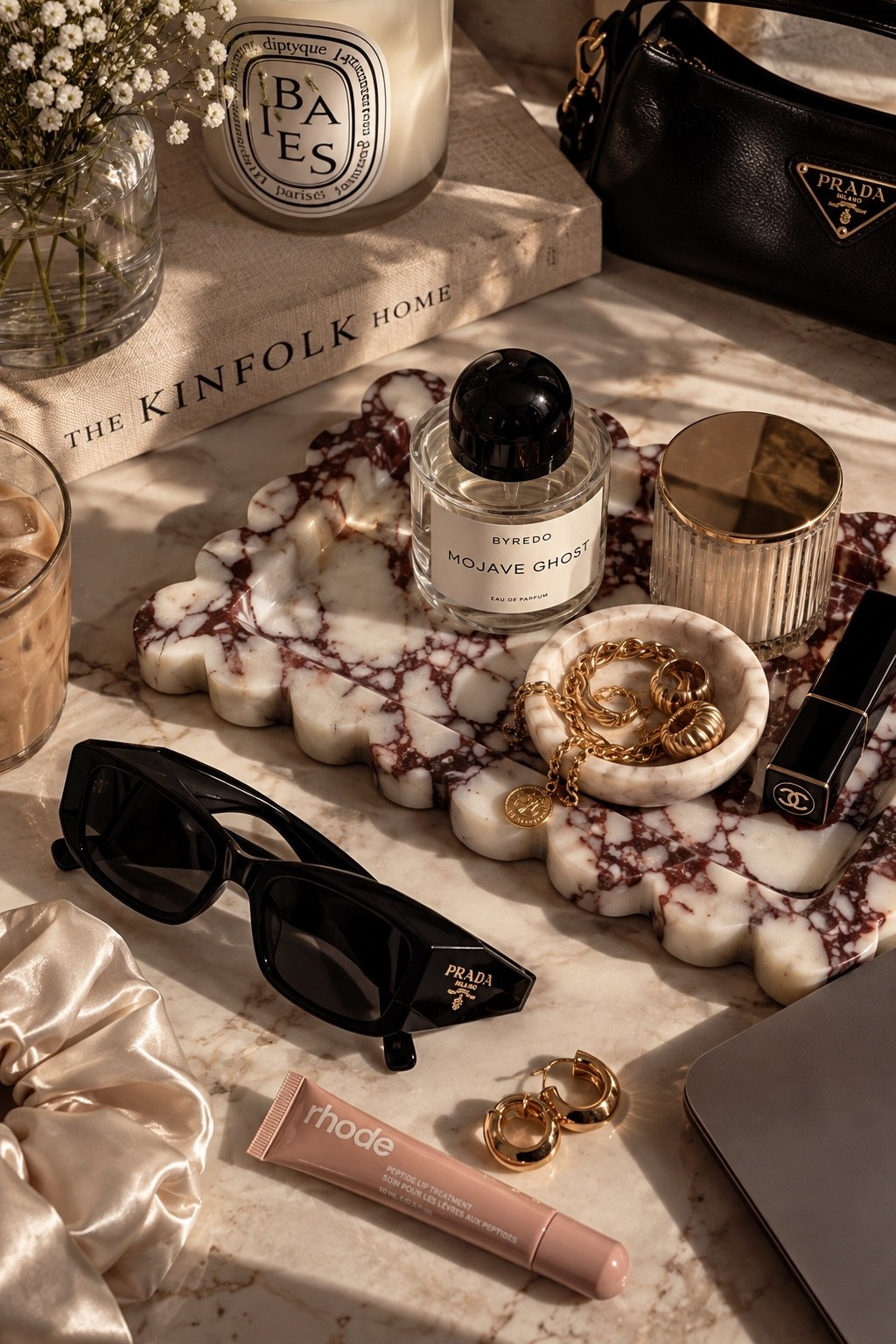 The ultimate it girl aesthetic for your bedroom or vanity. 

Style a statement Calacatta Viola marble tray with perfume, black sunglasses, gold jewelry, beauty essentials and a luxe candle for an effortlessly elevated flatlay. 

This scalloped natural marble tray makes the perfect base for displaying your everyday favorites while keeping your space polished and organized. 

Save for it girl aesthetic ideas, it girl essentials, aesthetic vanity decor, luxury bedroom decor, perfume tray styling, vanity organization, marble decor and Pinterest aesthetic inspiration.

it girl aesthetic, it girl aesthetic ideas, it girl essentials, it girl bedroom, it girl room decor, aesthetic vanity, vanity aesthetic, luxury vanity decor, perfume tray, perfume display, marble vanity tray, aesthetic bedroom ideas, luxury bedroom decor, beauty essentials aesthetic, Pinterest girl aesthetic, luxury vanity organizer

#LTKgrwm #LTKselfcare #LTKHome