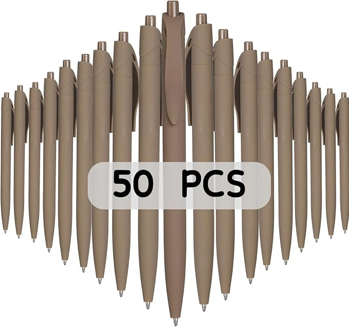 BallPoint Pens, 50 Pack (BLACK Ink),Bulk Pens, Brown Coffee Barrel,Click Pens for Office Home and... | Amazon (US)