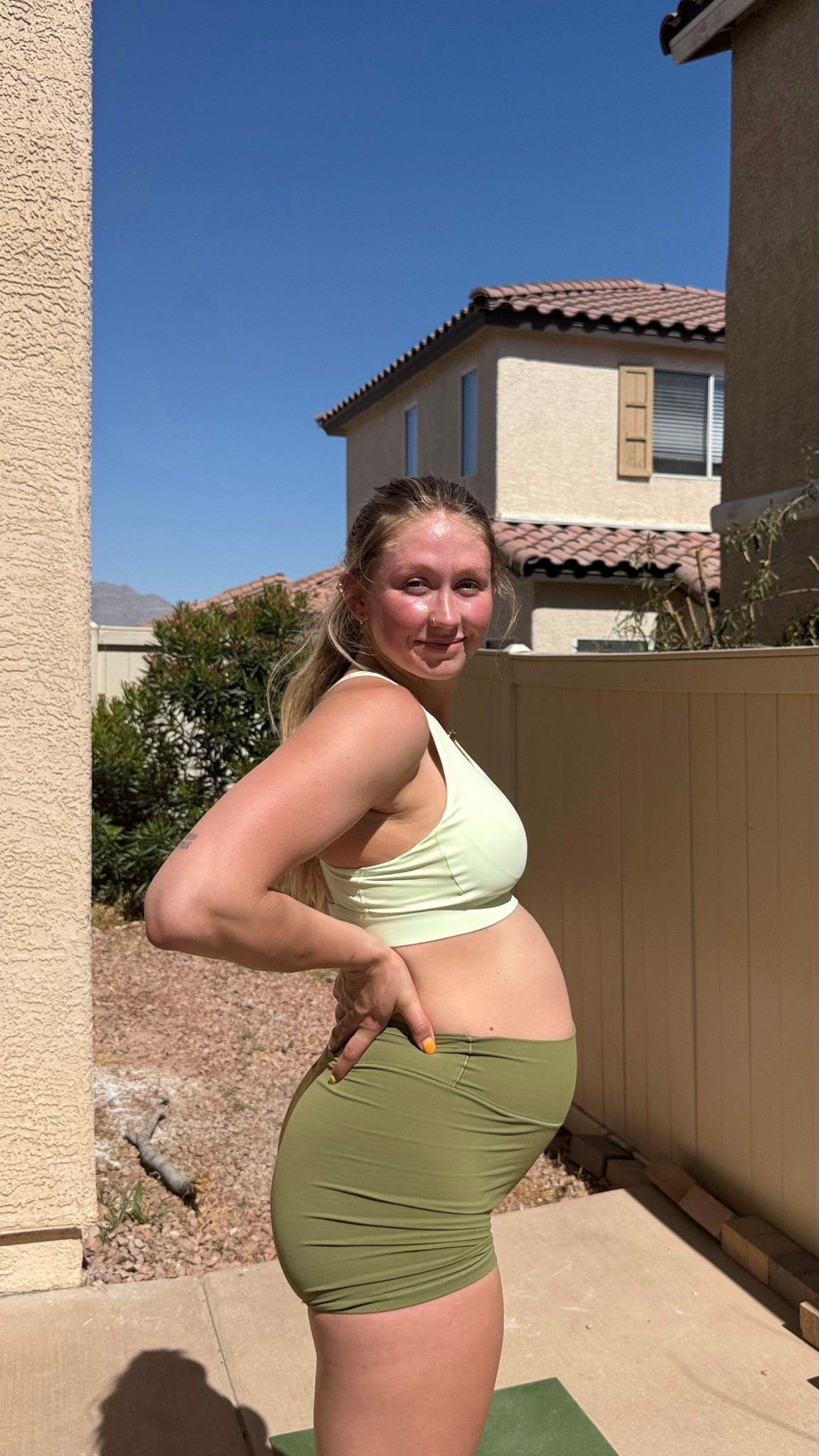 Bump friendly / larger busted pregnant workout fit!!!! 

Medium d-ddd in bra & medium in bottoms! 

#LTKBump #LTKActive