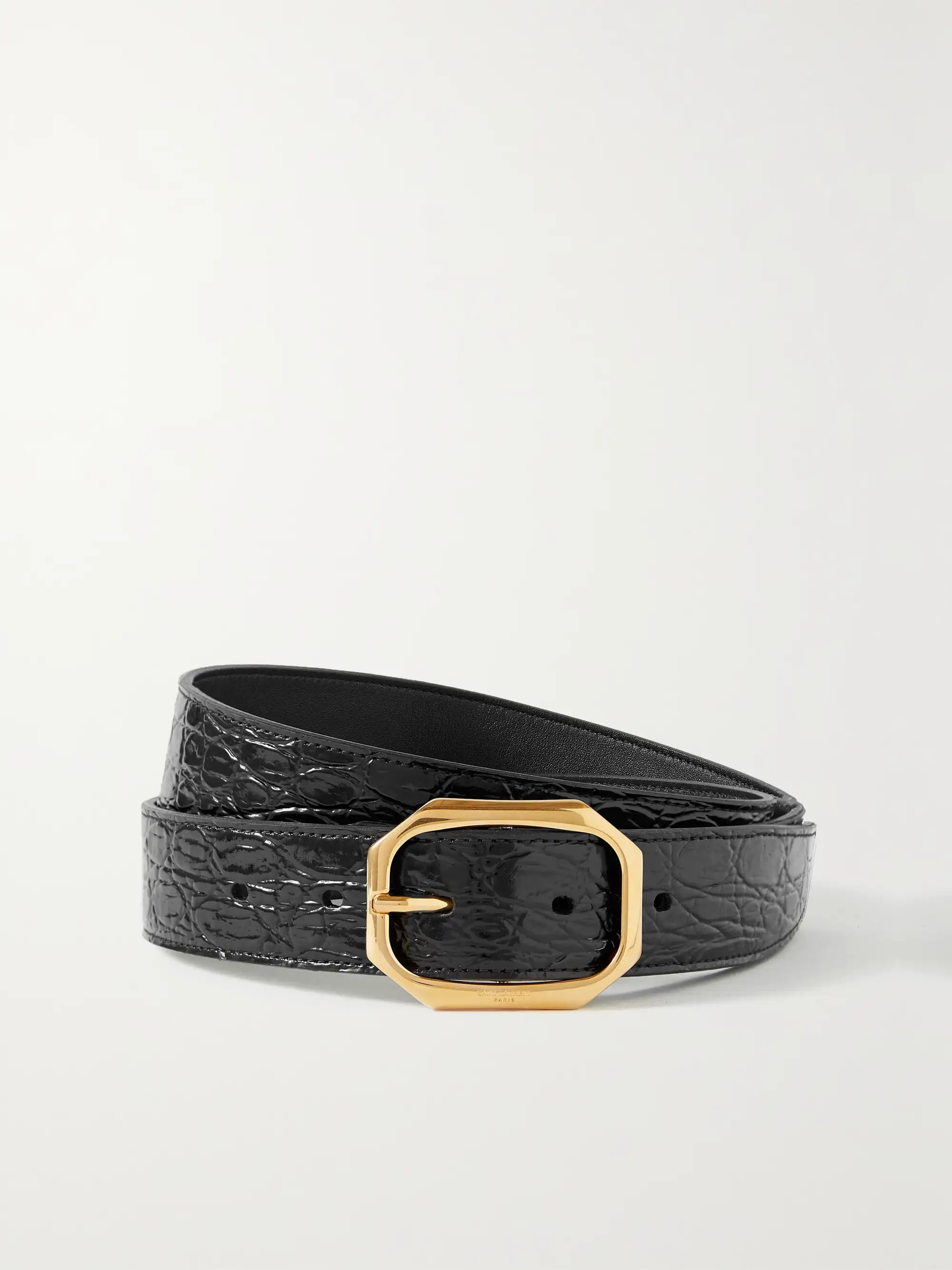 Croc-effect leather belt | NET-A-PORTER (US)