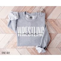 Wrestling Mama Sweatshirt, Mom Gift For Mama, Crewneck, Sports Gift | Etsy (US)