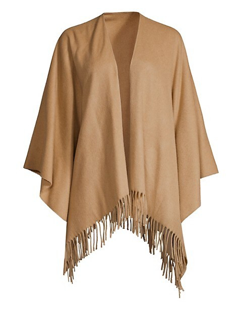 Fringe-Trim Cashmere Poncho | Saks Fifth Avenue