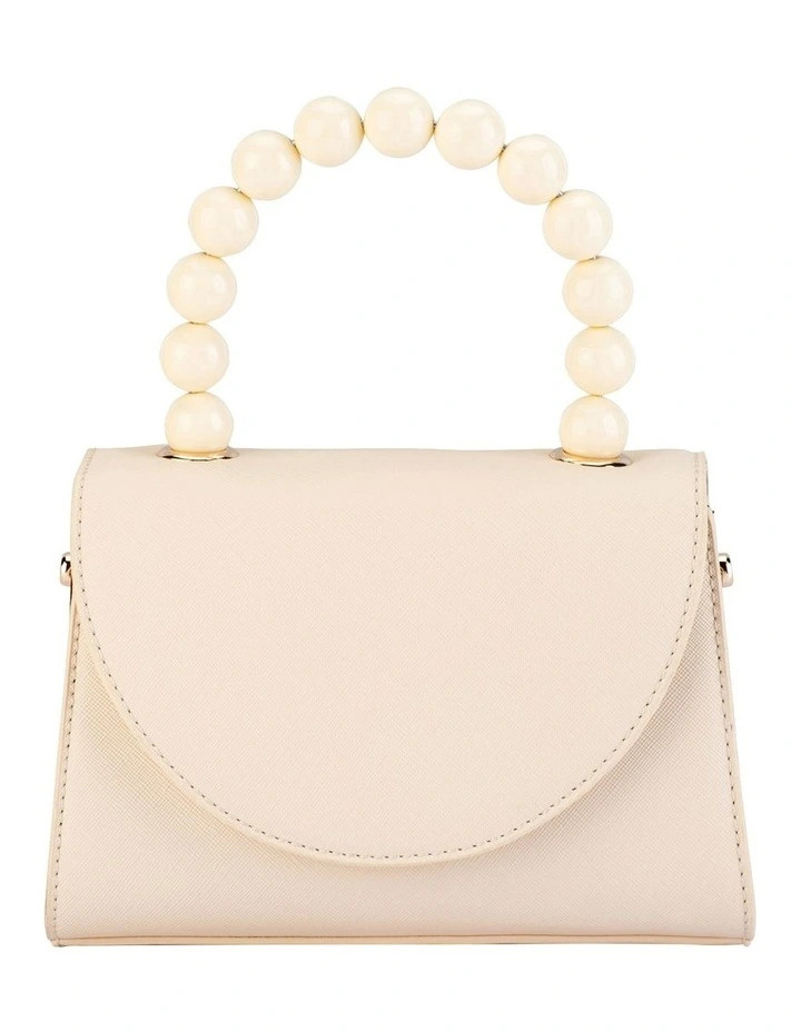 Wendy Acrylic Bead Top Handle Bag in Natural | Myer