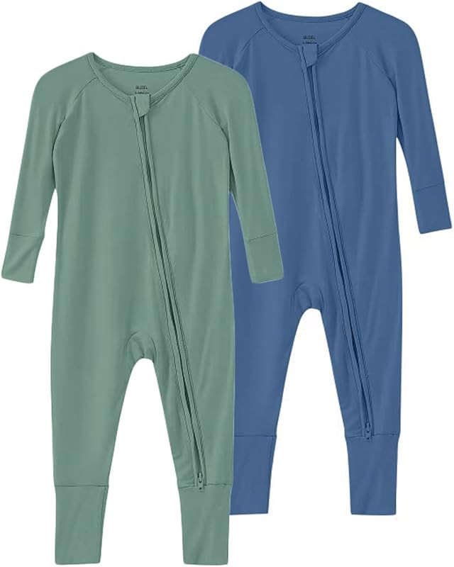 SUZEL Baby Bamboo Viscose Footless Pajamas Boys Girls Zippy Pjs Sleep 'N Play Romper - 0-24 Month... | Amazon (US)