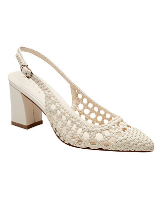 Women's Zaiden Woven Block Heel Slingback Pumps | Macy's